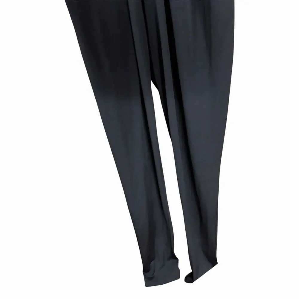 Michael Kors Women's Sz L Black Sleeveless V-Neck One-Piece Tapered Jumpsuit NWT